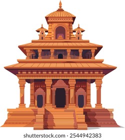 Ilustración del templo, diseño, Vector del templo, hinduismo, Vector de Dios Mandir