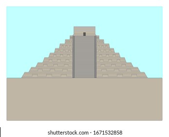 The Temple of Kukulken in the archaeological zone of Chichen Itz
