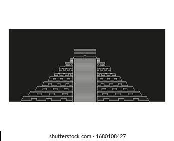 The Temple of Kukulken in the archaeological zone of Chichen Itz