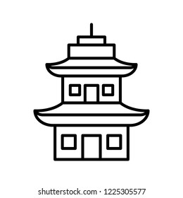Temple line black icon