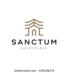 Temple logo design concept. Universal temple logo.