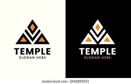 Temple logo icon symbol church tower religion building logo design minimalist modern template