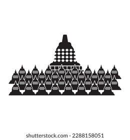 Diseño de icono de ilustración vectorial del logotipo de templo.
