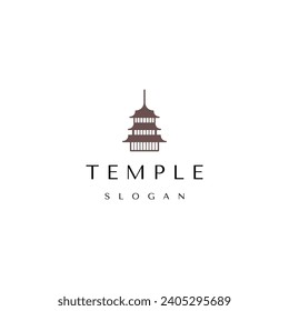 Plantilla de diseño del logotipo del contorno de templo