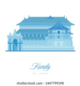 Temple of the Sacred Tooth Relic. City of Kandy. Sri Lanka. Asia