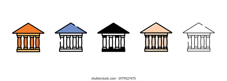 temple set vector type icon
