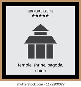 temple, shrine  vector icon