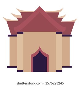 temple simple clip art vector illustration