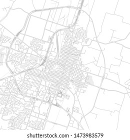 Temple, Texas, USA, bright outlined vector map with bigger and minor roads and steets created for infographic backgrounds.