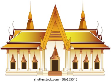 Temple in Thailand vector