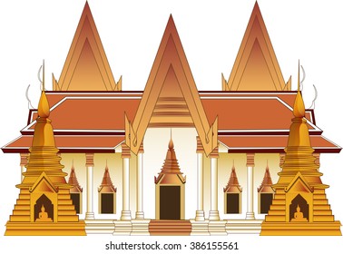 Temple in Thailand vector