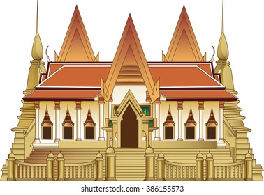 Temple in Thailand vector