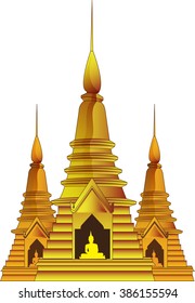 Temple in Thailand vector