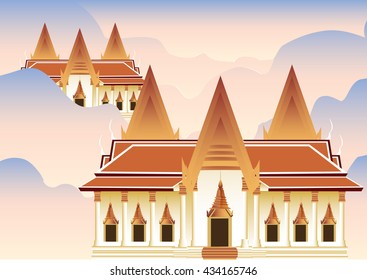Temple in Thailand vector