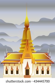 Temple in Thailand vector