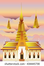 Temple in Thailand vector