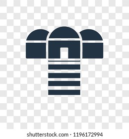 Temple vector icon isolated on transparent background, Temple transparency logo concept