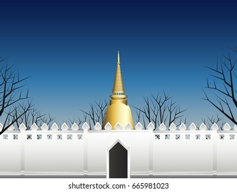 temple wall in deep forest