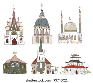 temples of different religions