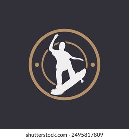 Templet design of skateboard logo and t-shirt