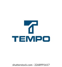 TEMPO-Buchstaben "T" Logo-Design