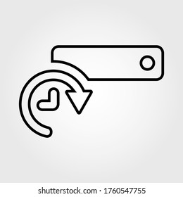 Icono de almacenamiento temporal de datos, signo de vector de contorno, pictograma de estilo lineal aislado en blanco. Símbolo, ilustración del logotipo. Trazo editable. Ilustración vectorial Eps10.