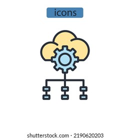 temporal diference icons  symbol vector elements for infographic web