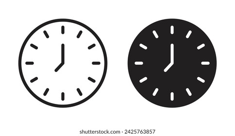 Temporal Measurement Vector Icon Set. Chronology Watch Vector Symbol for UI Design.