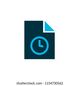 Temporary file icon colored symbol. Premium quality isolated clock element in trendy style.