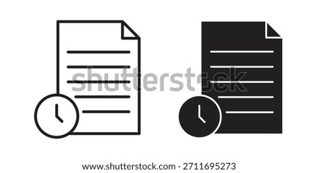 Temporary files icon concept outline symbol design. Simple element illustration.