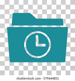 Temporary Folder icon. Vector illustration style is flat iconic symbol, soft blue color, transparent background. Designed for web and software interfaces.