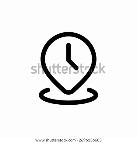 temporary location pin icon sign vector