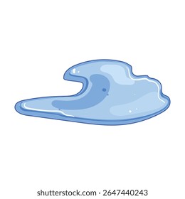 temporary puddle cartoon. pool nature, outdoors ground, liquid mirror temporary puddle sign. isolated symbol vector illustration
