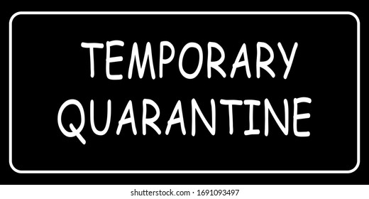 Temporary quarantine icon - vector illustration