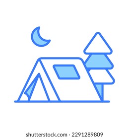 Un refugio temporal de tela y diseñado para acampar al aire libre, protegiendo de los elementos y un lugar para dormir
