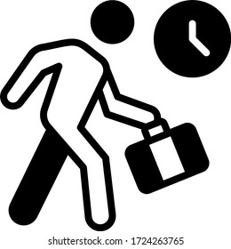Temporary suspension of an Employee Vector Icon Design, Layoff Concept,Economic consequences of COVID-19 on white background, Socio-economic issues symbol after Coronavirus pandemic