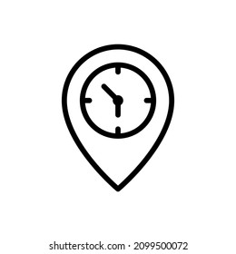 temporary time location icon vector isolated on white background