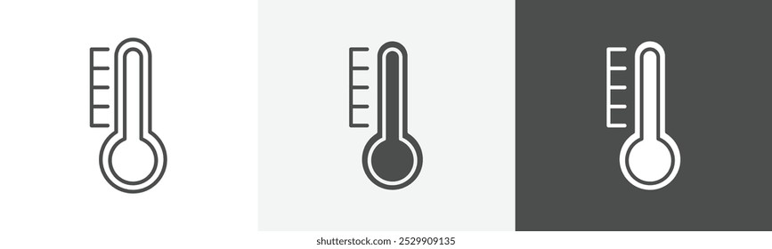 ícone de temperatura Design plano em plano de fundo isolado