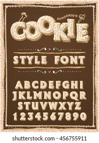 tempting cookies font design - letters and numbers included
