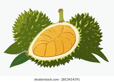 Tempting, creamy durian pulp, the ultimate delicacy for dessert and culinary compositions.