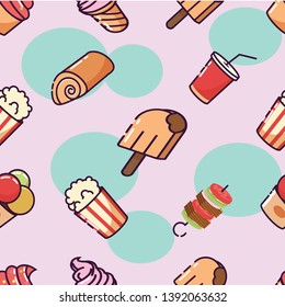 tempting ice cream and chocolate food