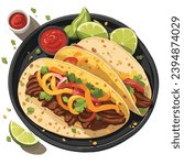 Tempting Taco Vector Mouthwatering Visual Representation for Your Professional Projects food