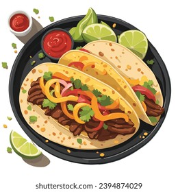 Tempting Taco Vector Mouthwatering Visual Representation for Your Professional Projects food