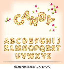 Tempting Typography  Cartoon Comic Art Cola style 3D font alphabet letters 