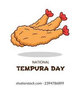 Tempura cartoon vector illustration suitable for national tempura day