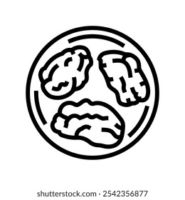 tempura fish line icon vector. tempura fish sign. isolated contour symbol black illustration