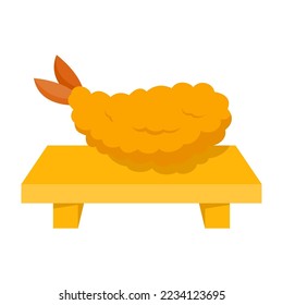 Tempura in flat style isolated