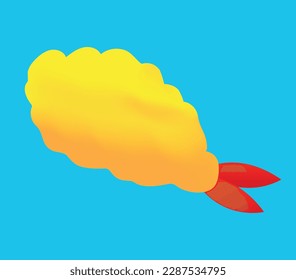 Tempura Fried Shrimp (Crispy Shrimp) Vector
