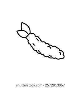 Tempura icon in liner stroke style