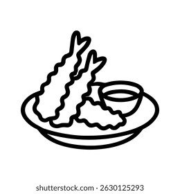 tempura icon on white background vector
Vector Japanese food icon